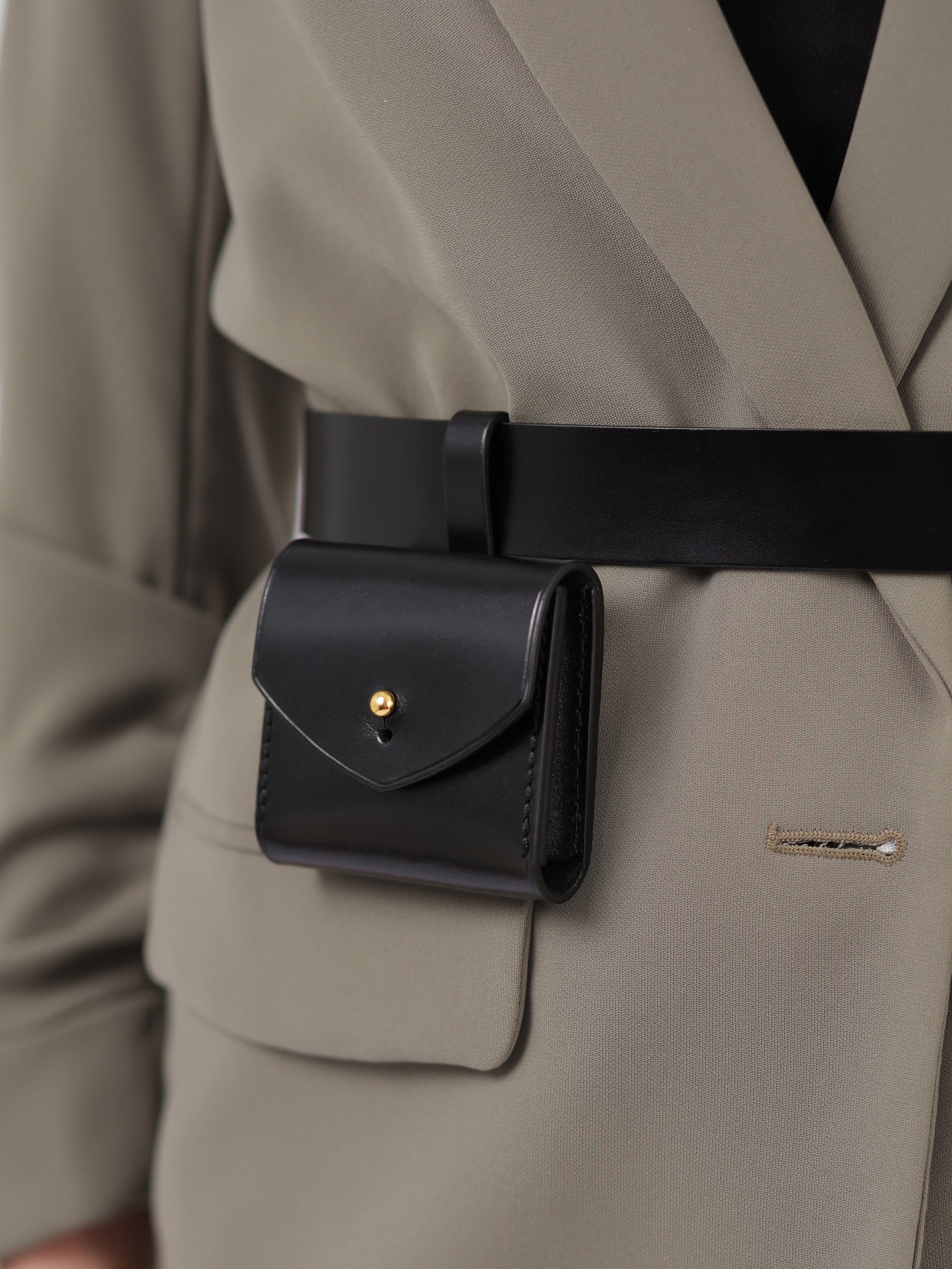 Micro Belt Bag | Black Leather Belt Bag | HAUTE CUIR – Haute Cuir