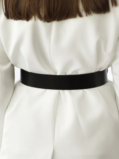 Back view of leather fashion belt.