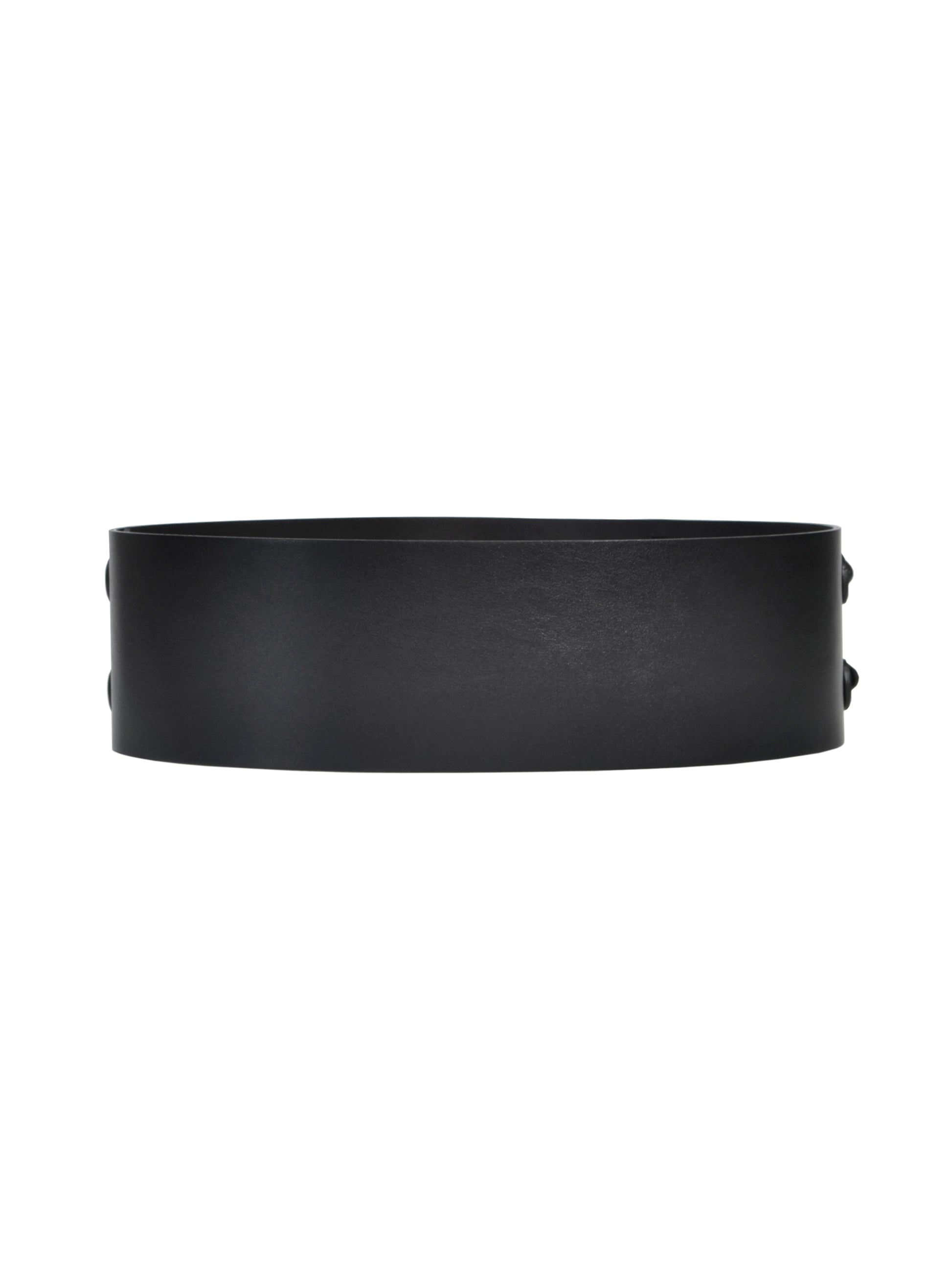 Back view of black wide belt.