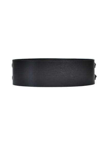 Back view of black wide belt.